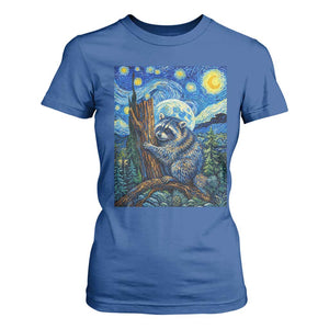 Seattle Trash Panda Starry Night Graphic T Shirt For Women Funny Short King Raccoon