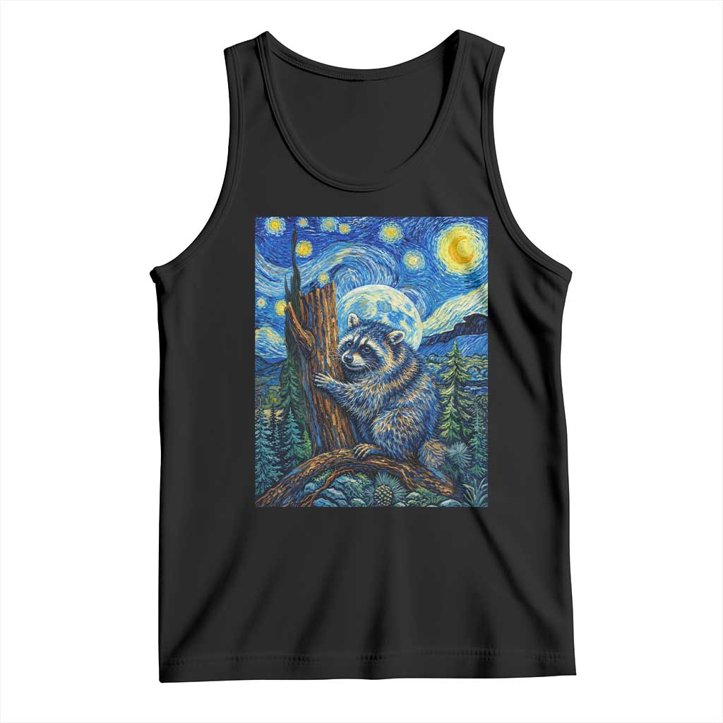 Seattle Trash Panda Starry Night Graphic Tank Top Funny Short King Raccoon TS12 Black Print Your Wear