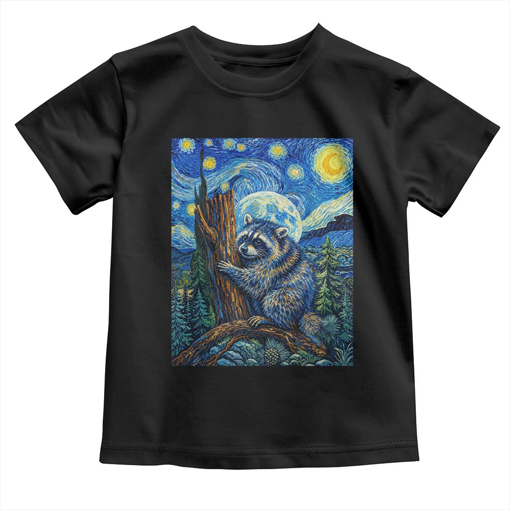 Seattle Trash Panda Starry Night Graphic Toddler T Shirt Funny Short King Raccoon
