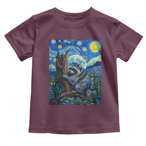 Seattle Trash Panda Starry Night Graphic Toddler T Shirt Funny Short King Raccoon