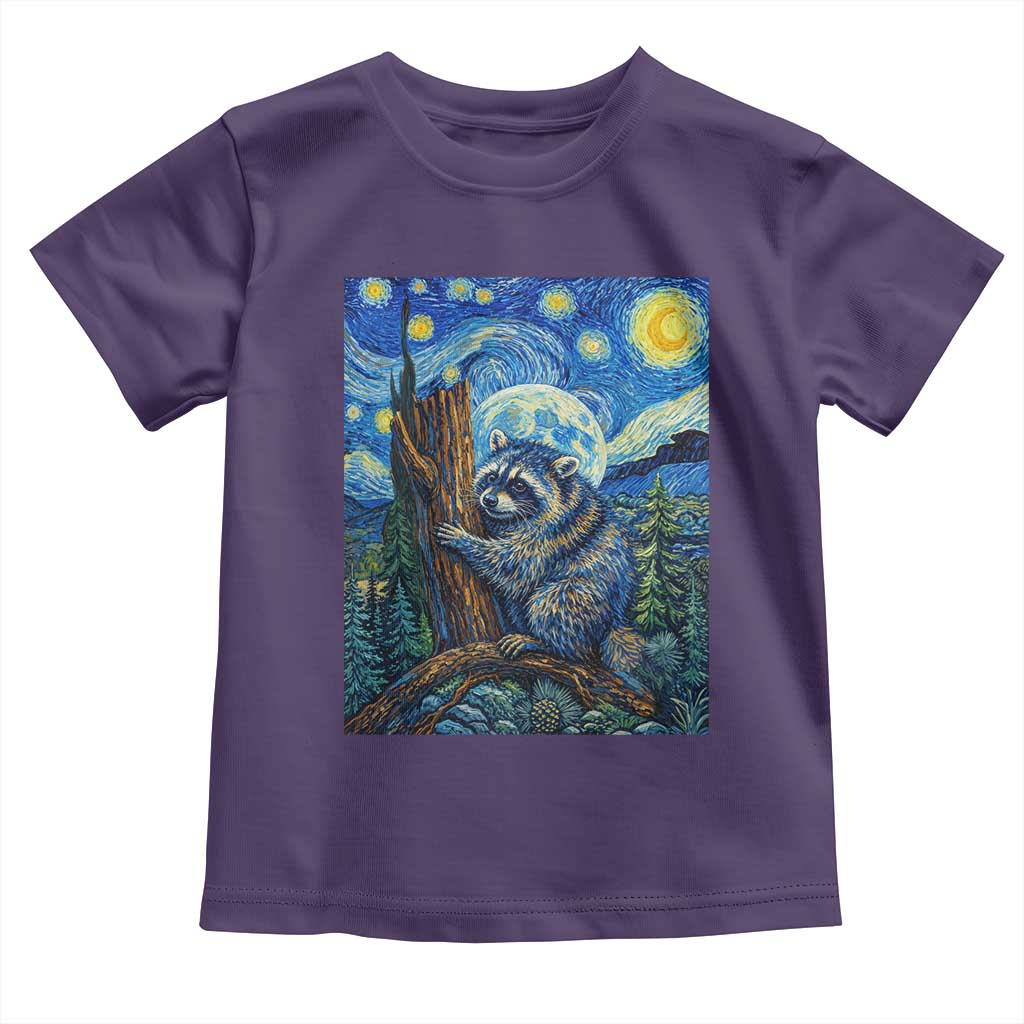 Seattle Trash Panda Starry Night Graphic Toddler T Shirt Funny Short King Raccoon