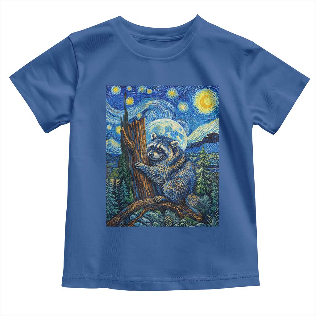 Seattle Trash Panda Starry Night Graphic Toddler T Shirt Funny Short King Raccoon