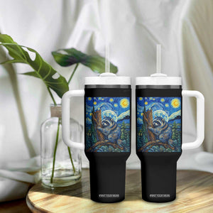 Seattle Trash Panda Starry Night Graphic Tumbler With Handle Funny Short King Raccoon