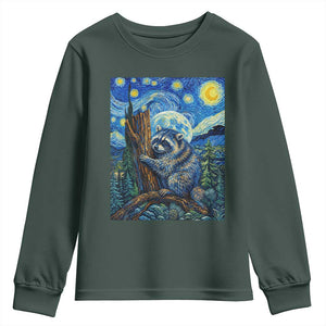 Seattle Trash Panda Starry Night Graphic Youth Sweatshirt Funny Short King Raccoon