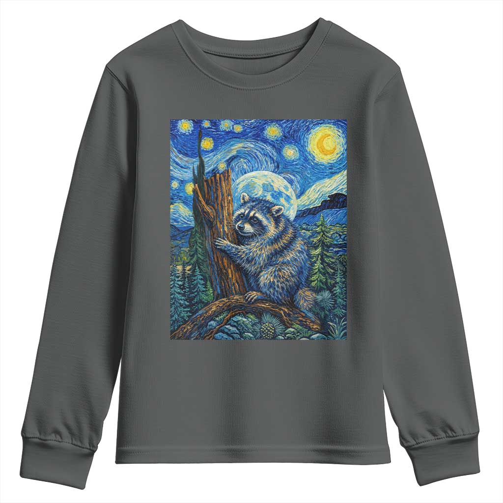 Seattle Trash Panda Starry Night Graphic Youth Sweatshirt Funny Short King Raccoon