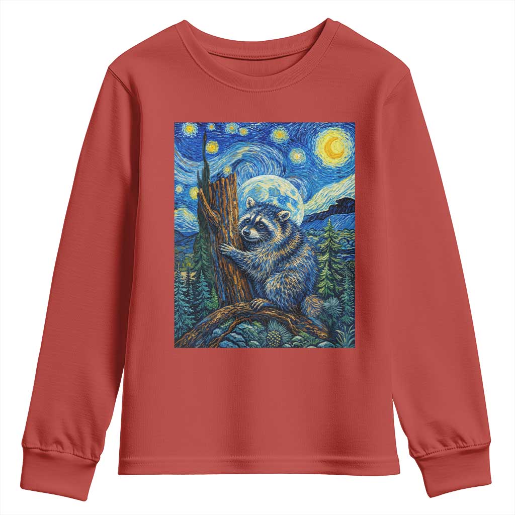Seattle Trash Panda Starry Night Graphic Youth Sweatshirt Funny Short King Raccoon