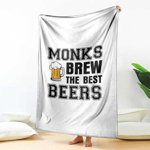 Monks Brew The Best Beers Throw Blanket Funny Craft Beer Brewer