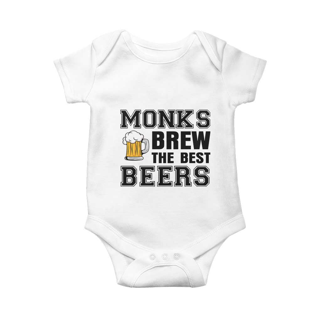 Monks Brew The Best Beers Baby Onesie Funny Craft Beer Brewer TS12 White Print Your Wear