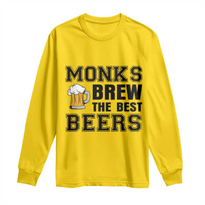 Monks Brew The Best Beers Long Sleeve Shirt Funny Craft Beer Brewer