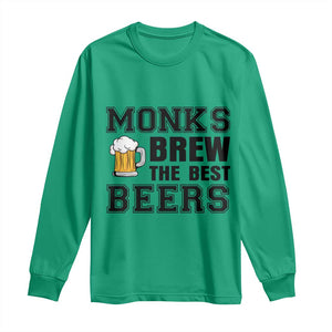 Monks Brew The Best Beers Long Sleeve Shirt Funny Craft Beer Brewer