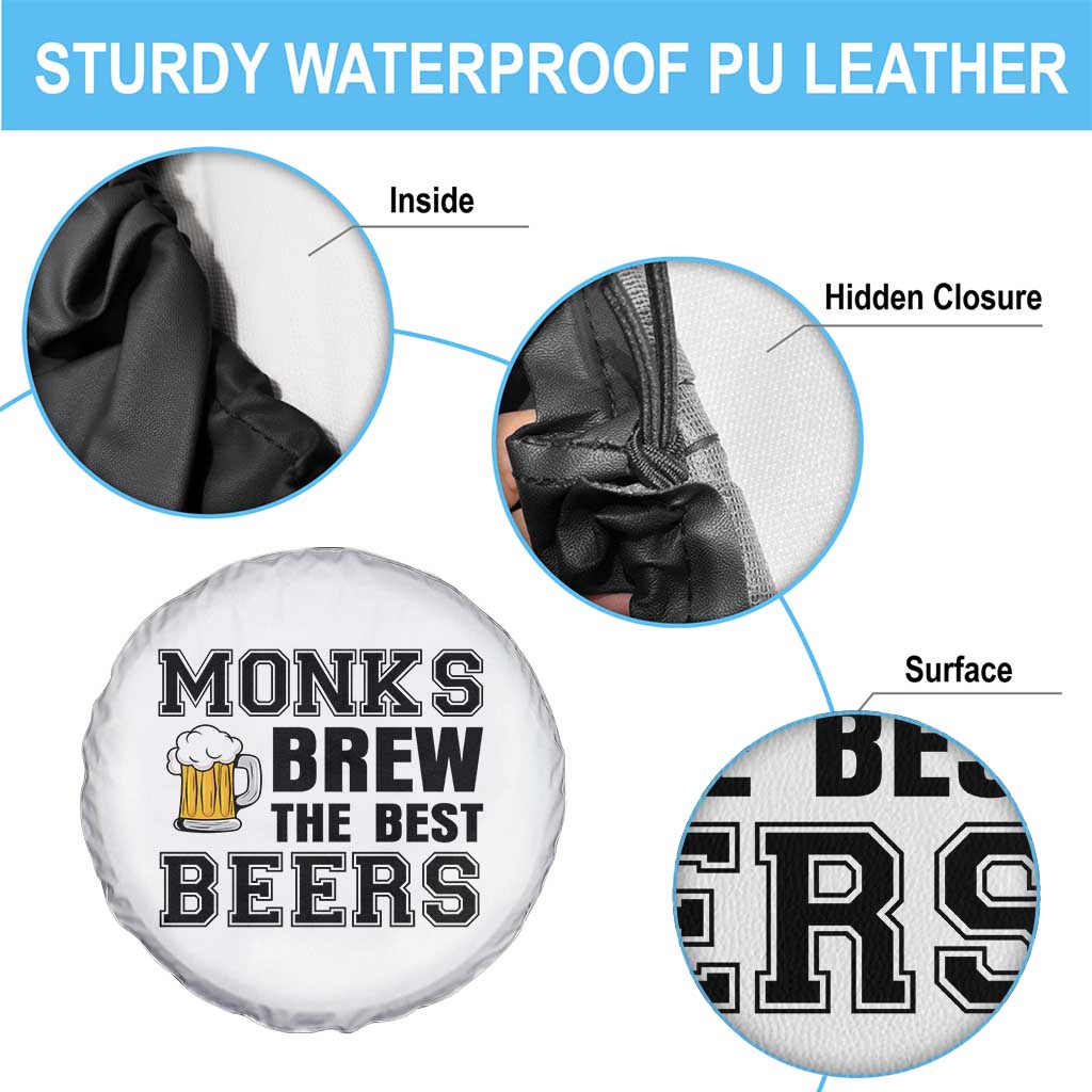 Monks Brew The Best Beers Spare Tire Cover Funny Craft Beer Brewer
