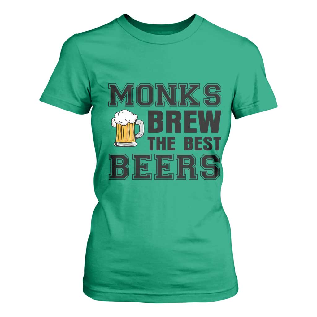 Monks Brew The Best Beers T Shirt For Women Funny Craft Beer Brewer