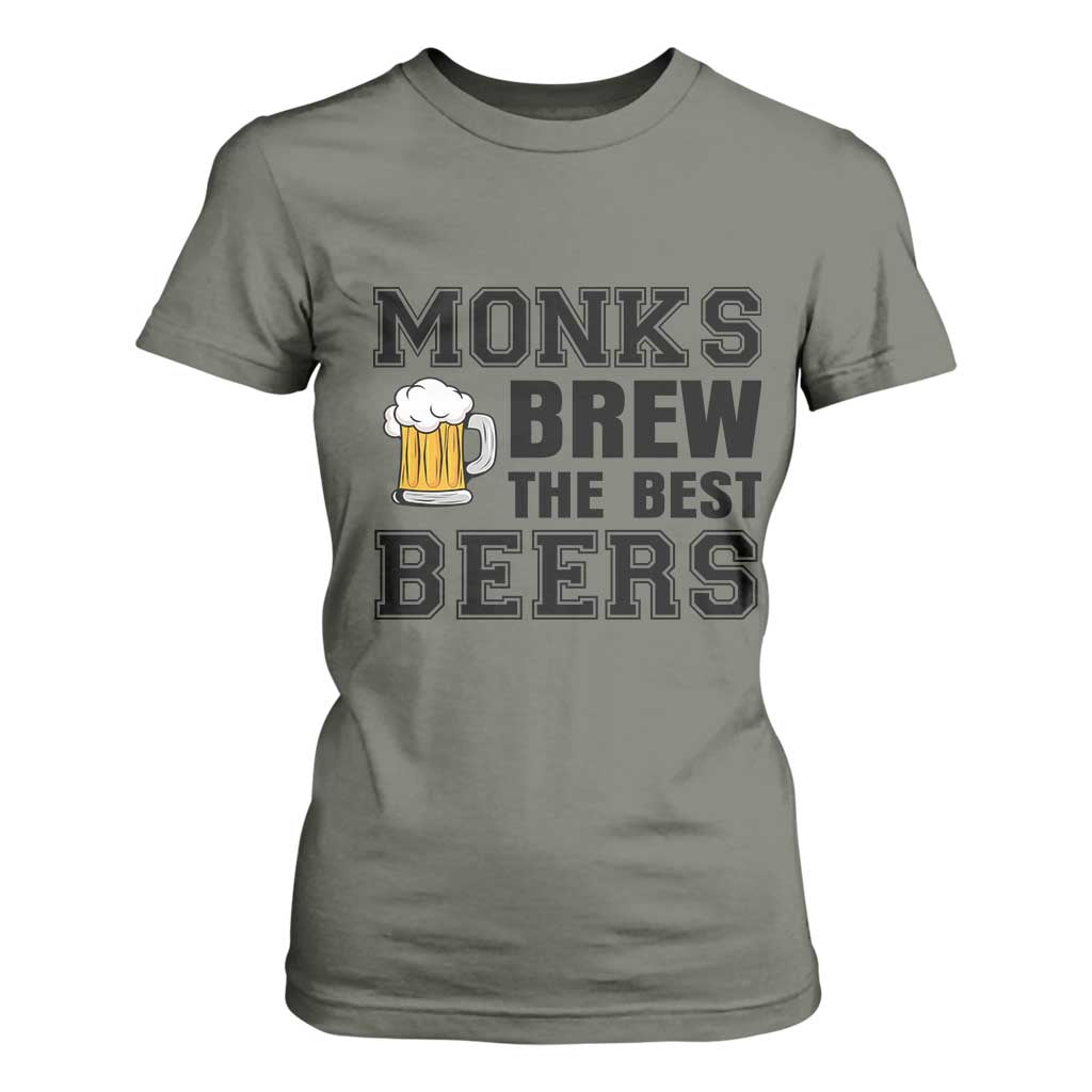 Monks Brew The Best Beers T Shirt For Women Funny Craft Beer Brewer