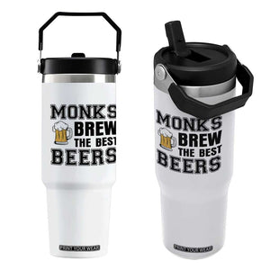 Monks Brew The Best Beers Flip Straw Tumbler Funny Craft Beer Brewer