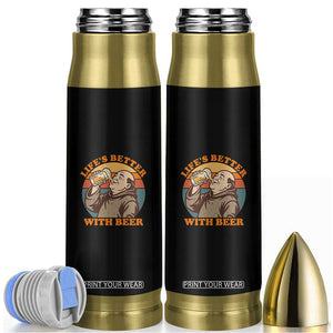 Funny Craft Beer Drinker Monks Bullet Tumbler Lifes Better With Beer