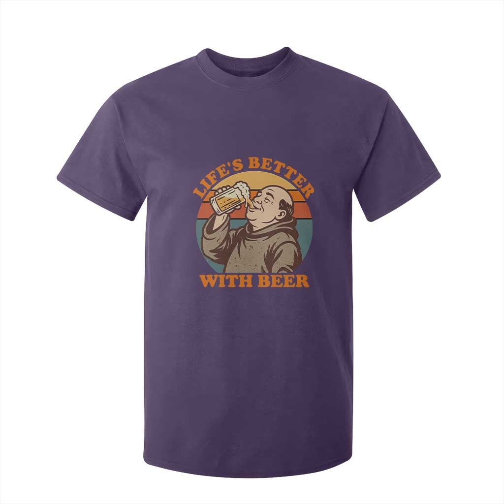 Funny Craft Beer Drinker Monks T Shirt For Kid Lifes Better With Beer