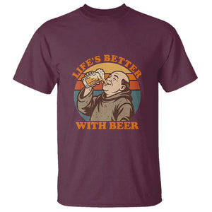 Funny Craft Beer Drinker Monks T Shirt Lifes Better With Beer