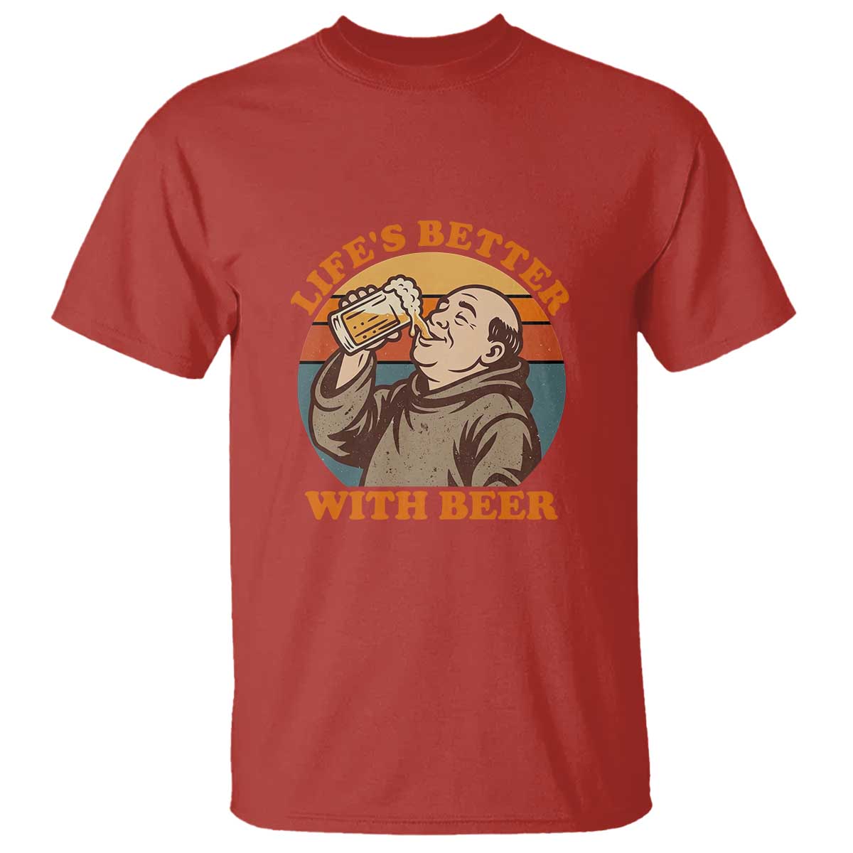 Funny Craft Beer Drinker Monks T Shirt Lifes Better With Beer