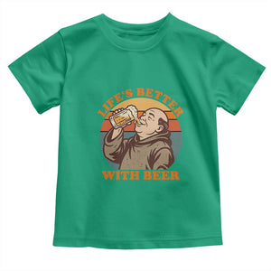 Funny Craft Beer Drinker Monks Toddler T Shirt Lifes Better With Beer