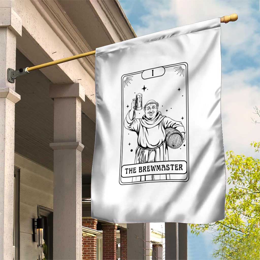 The Brewmaster Tarot Card Garden Flag Vintage Craft Beer Monk Brewery Art