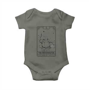 The Brewmaster Tarot Card Baby Onesie Vintage Craft Beer Monk Brewery Art