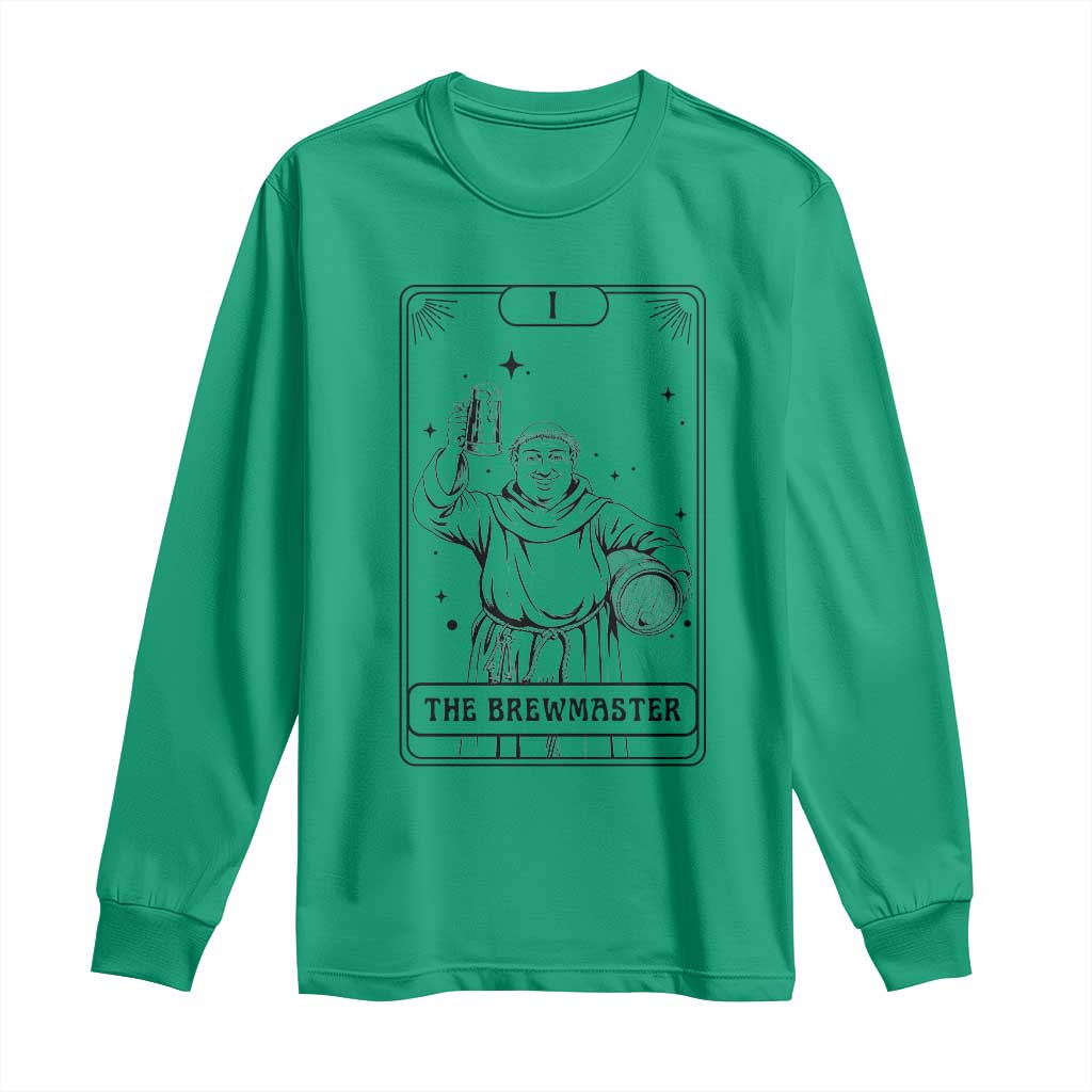 The Brewmaster Tarot Card Long Sleeve Shirt Vintage Craft Beer Monk Brewery Art