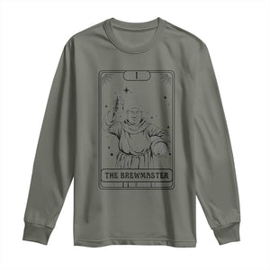 The Brewmaster Tarot Card Long Sleeve Shirt Vintage Craft Beer Monk Brewery Art