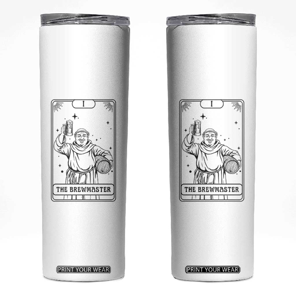 The Brewmaster Tarot Card Skinny Tumbler Vintage Craft Beer Monk Brewery Art TS12 White Print Your Wear