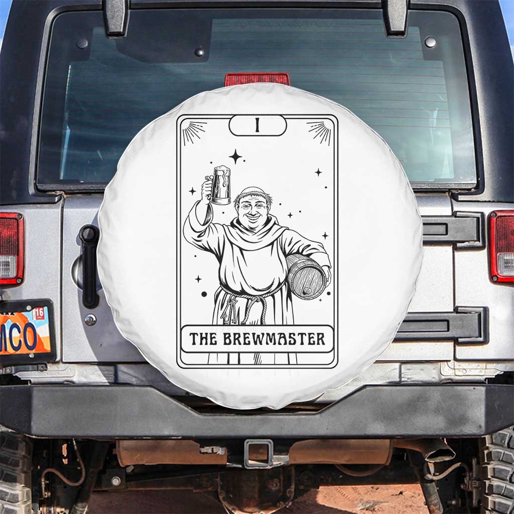 The Brewmaster Tarot Card Spare Tire Cover Vintage Craft Beer Monk Brewery Art TS12 No hole White Print Your Wear