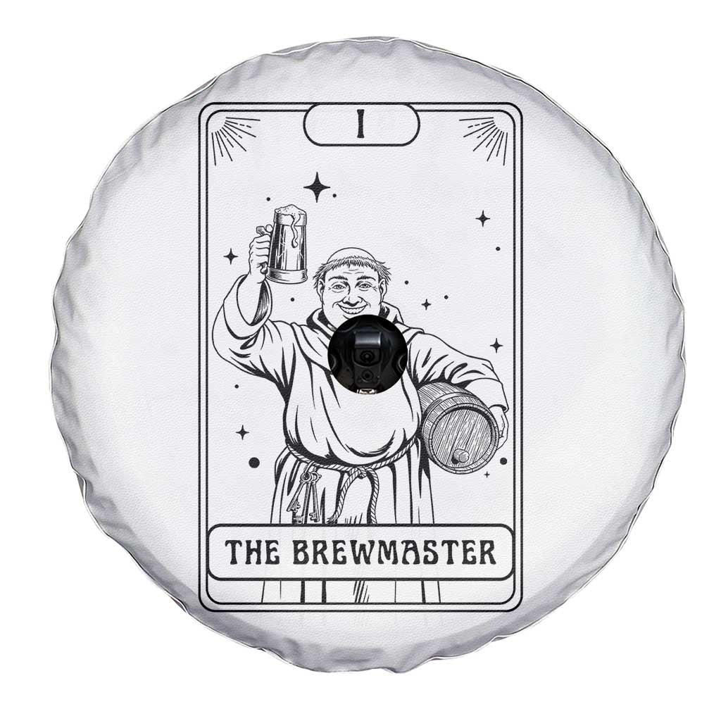 The Brewmaster Tarot Card Spare Tire Cover Vintage Craft Beer Monk Brewery Art