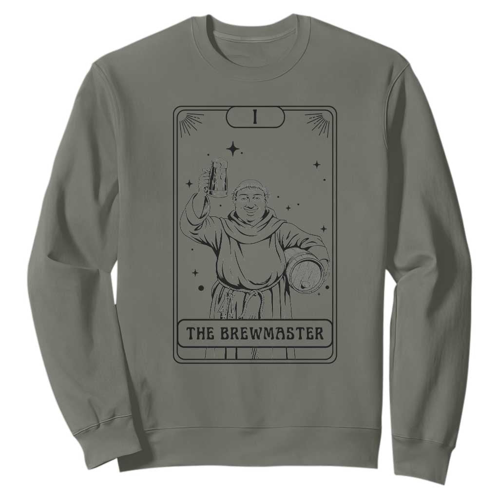 The Brewmaster Tarot Card Sweatshirt Vintage Craft Beer Monk Brewery Art
