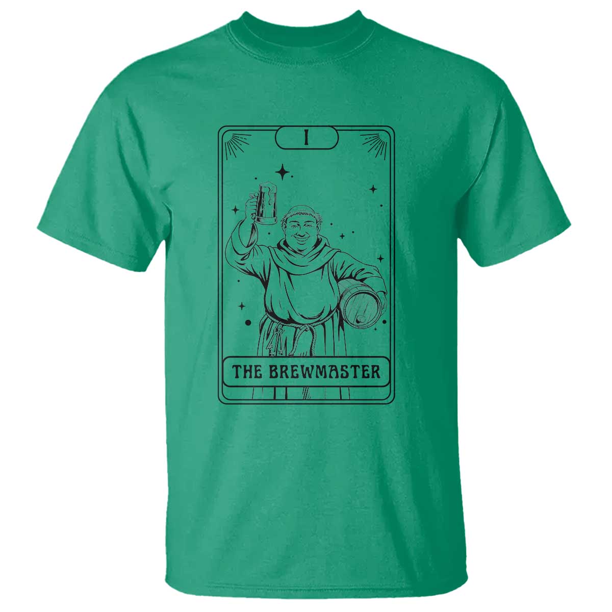 The Brewmaster Tarot Card T Shirt Vintage Craft Beer Monk Brewery Art