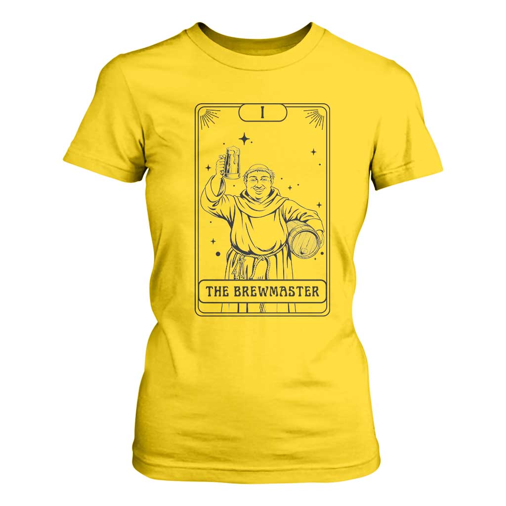 The Brewmaster Tarot Card T Shirt For Women Vintage Craft Beer Monk Brewery Art