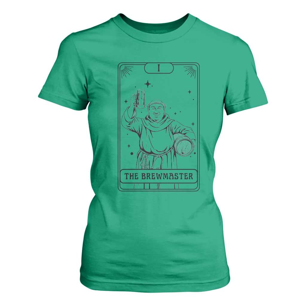 The Brewmaster Tarot Card T Shirt For Women Vintage Craft Beer Monk Brewery Art