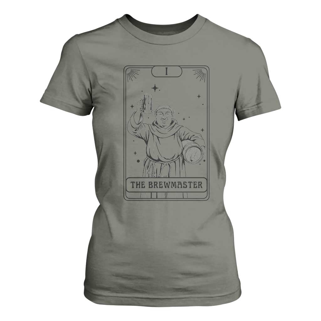 The Brewmaster Tarot Card T Shirt For Women Vintage Craft Beer Monk Brewery Art