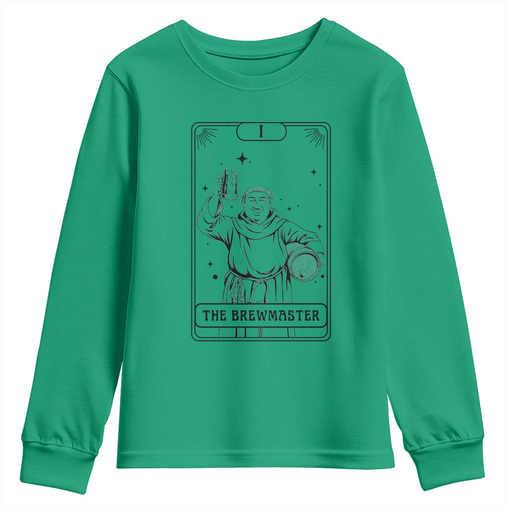 The Brewmaster Tarot Card Youth Sweatshirt Vintage Craft Beer Monk Brewery Art