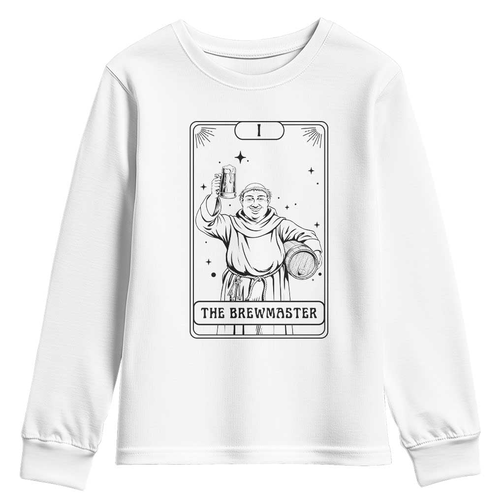 The Brewmaster Tarot Card Youth Sweatshirt Vintage Craft Beer Monk Brewery Art TS12 White Print Your Wear