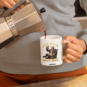 George Washington Lifes Better With Beer Coffee Mug Funny Founding Father Beer Lover