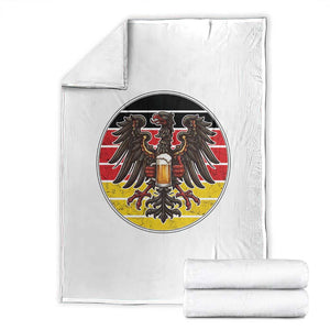 German Eagle Beer Lover Throw Blanket Vintage Bavarian Oktoberfest Beer