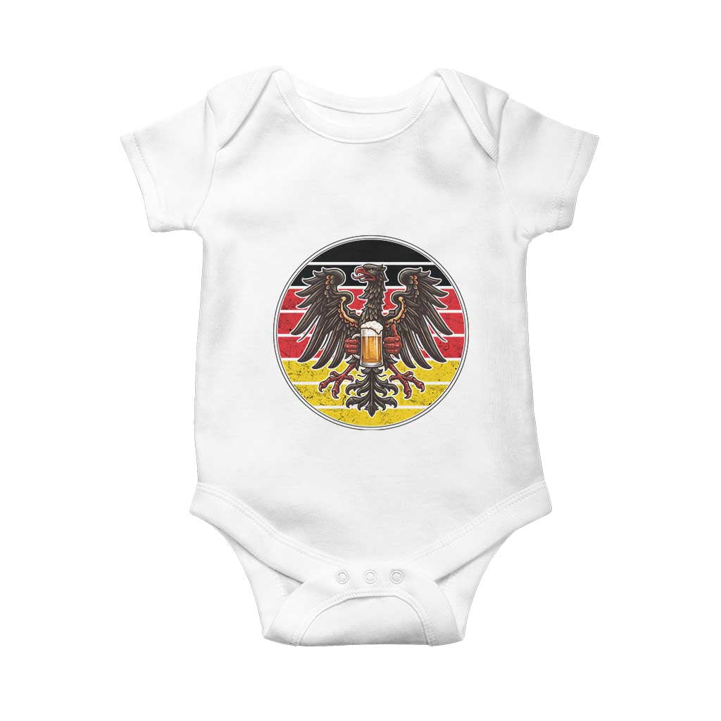 German Eagle Beer Lover Baby Onesie Vintage Bavarian Oktoberfest Beer TS12 White Print Your Wear