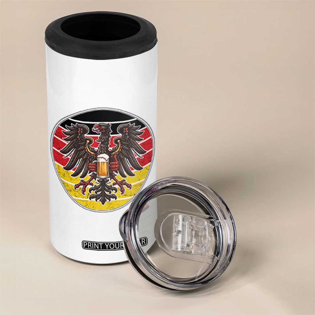 German Eagle Beer Lover 4 in 1 Can Cooler Tumbler Vintage Bavarian Oktoberfest Beer