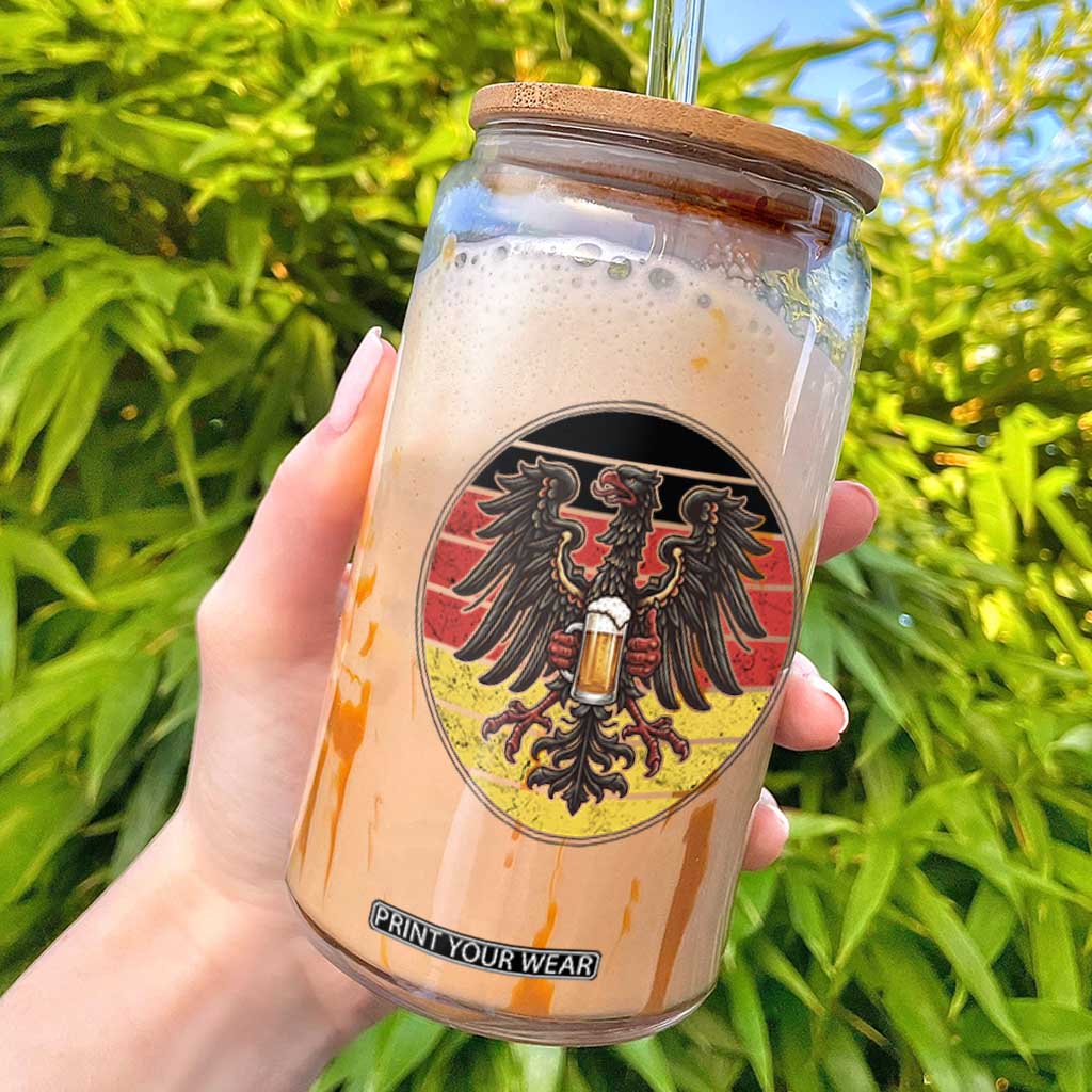 German Eagle Beer Lover Glass Can Vintage Bavarian Oktoberfest Beer TS12 White Print Your Wear