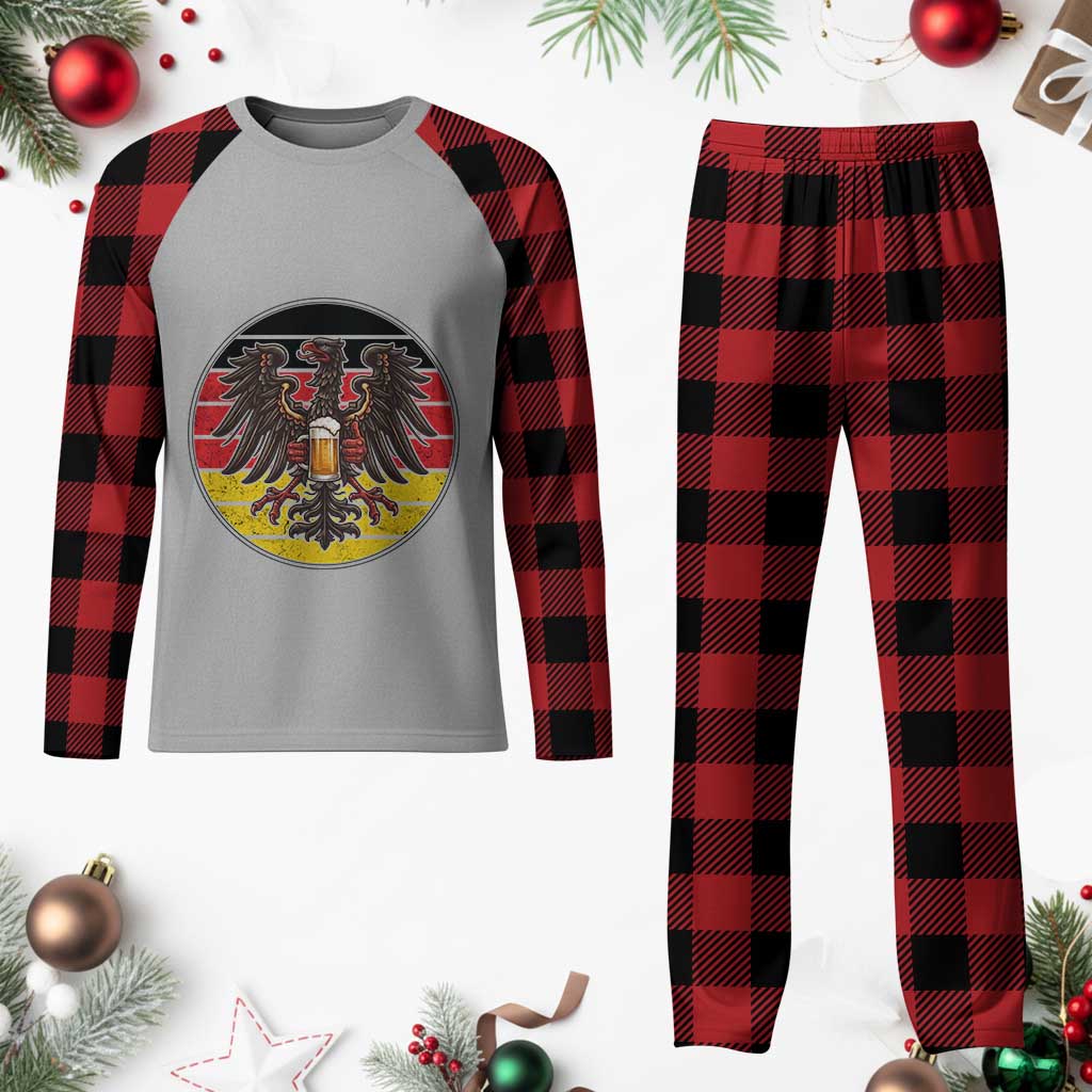 German Eagle Beer Lover Plaid Pajama Set Vintage Bavarian Oktoberfest Beer TS12 Buffalo Plaid Print Your Wear