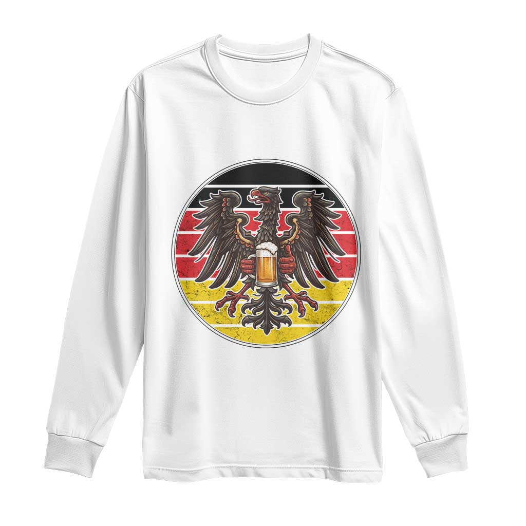 German Eagle Beer Lover Long Sleeve Shirt Vintage Bavarian Oktoberfest Beer TS12 White Print Your Wear