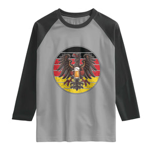 German Eagle Beer Lover Raglan Shirt Vintage Bavarian Oktoberfest Beer