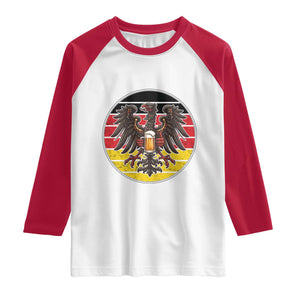 German Eagle Beer Lover Raglan Shirt Vintage Bavarian Oktoberfest Beer