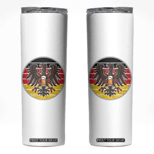 German Eagle Beer Lover Skinny Tumbler Vintage Bavarian Oktoberfest Beer
