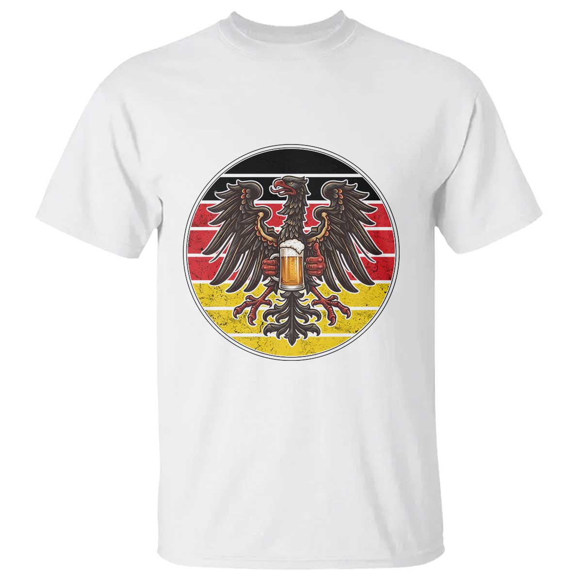 German Eagle Beer Lover T Shirt Vintage Bavarian Oktoberfest Beer