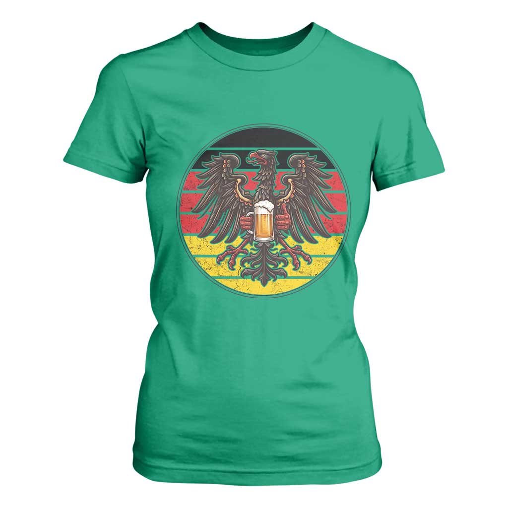 German Eagle Beer Lover T Shirt For Women Vintage Bavarian Oktoberfest Beer