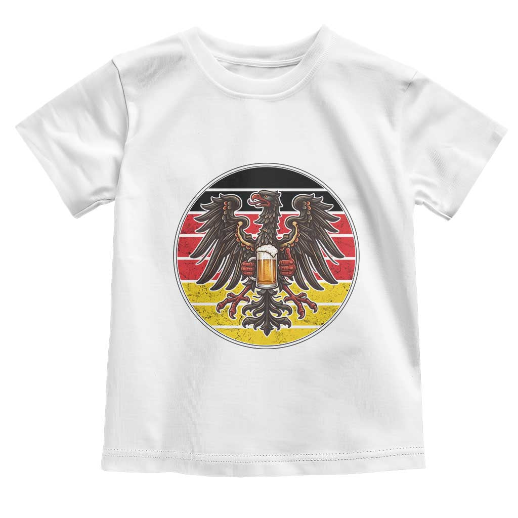 German Eagle Beer Lover Toddler T Shirt Vintage Bavarian Oktoberfest Beer TS12 White Print Your Wear